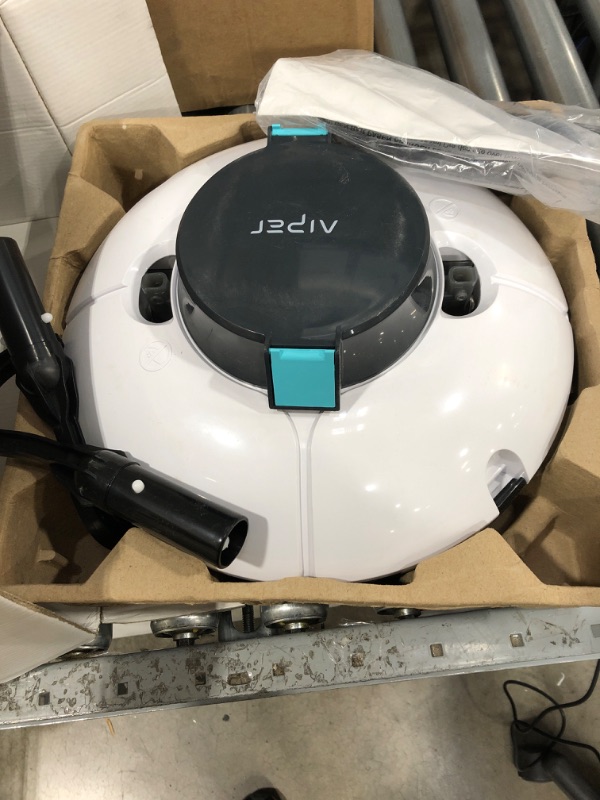 Photo 2 of (2022 Upgrade) AIPER Cordless Robotic Pool Cleaner, Pool Vacuum with Dual-Drive Motors, Self-Parking, Lightweight, Perfect for Above/In-Ground Flat Pools up to 35 Feet (Lasts 50 Mins) - Seagull 600
