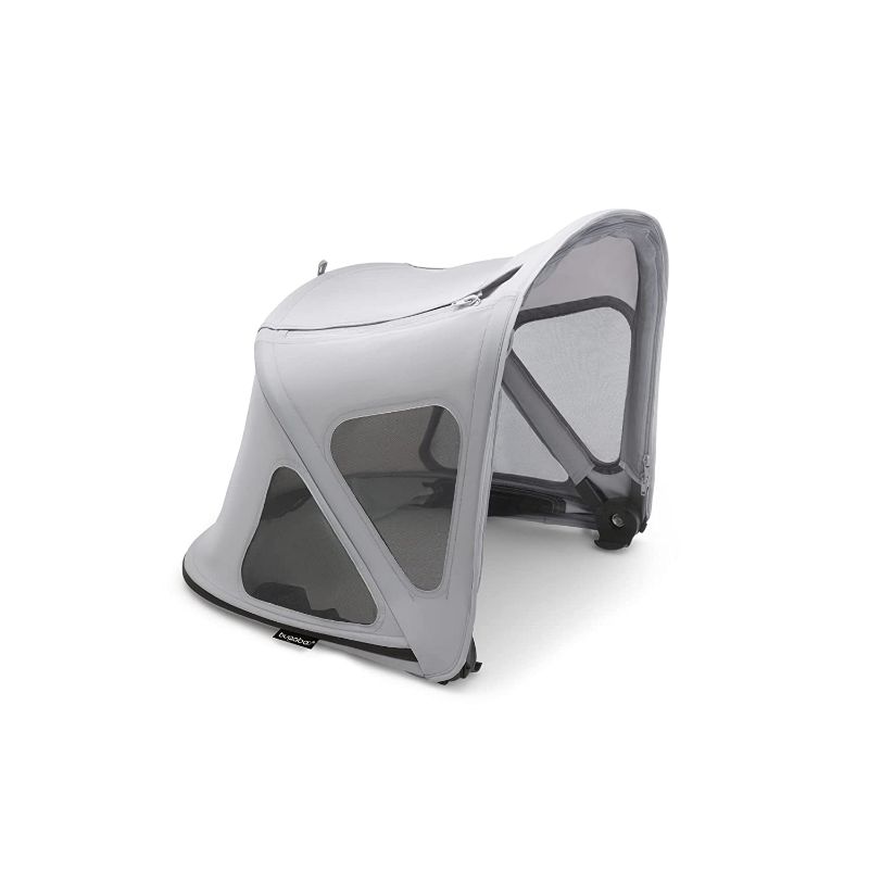 Photo 1 of Bugaboo Fox/Cameleon/Lynx Breezy Sun Canopy Stroller Accessory with UPF 50+ Sun Protection and Ventilation Panels, Misty Grey
