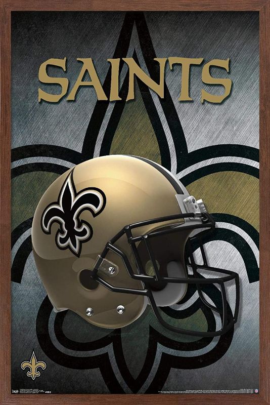 Photo 1 of DAMAGE DENT
Trends International NFL New Orleans Saints-Helmet 16 Wall Poster, 22.375 in x 34 in, Mahogany Framed Version
