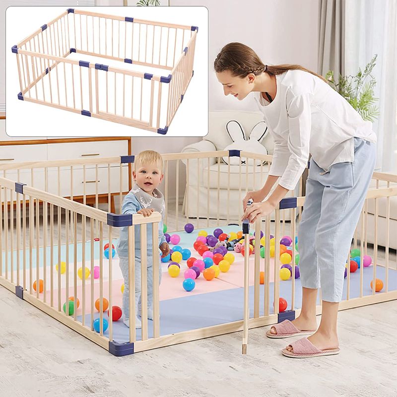 Photo 1 of Baby Playpen Kids Fence with Safety Gate, Safety and Anti-Drop Function, Activity Play Center, Safety Play Yard Indoor Outdoor Pure Wooden Baby Playpen
Visit the Bonrcea Store
