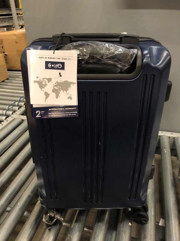 Photo 2 of Coolife Luggage Expandable(only 28") Suitcase PC+ABS with TSA Lock Spinner 20in 24in 28in (navy, M(24IN))
