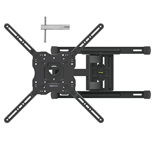 Photo 1 of Amazon Basics Full Motion TV Wall Mount with Horizontal Post Installation Leveling for 32-Inch to 86-Inch TVs
