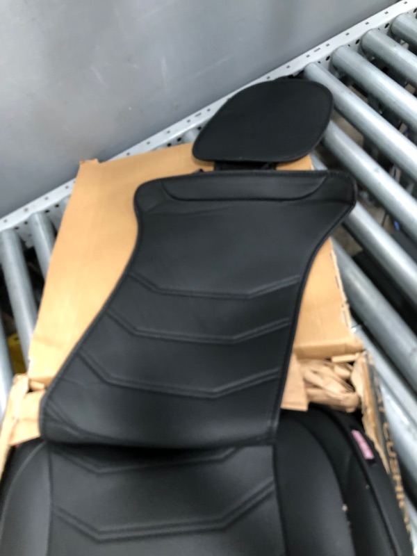 Photo 1 of Motor Trend LuxeFit Black Faux Leather Car Seat Covers for Front SEATS 2 Piece Set – Premium Padded Seat Protectors Front Seat Cushions for Auto MTSC9210