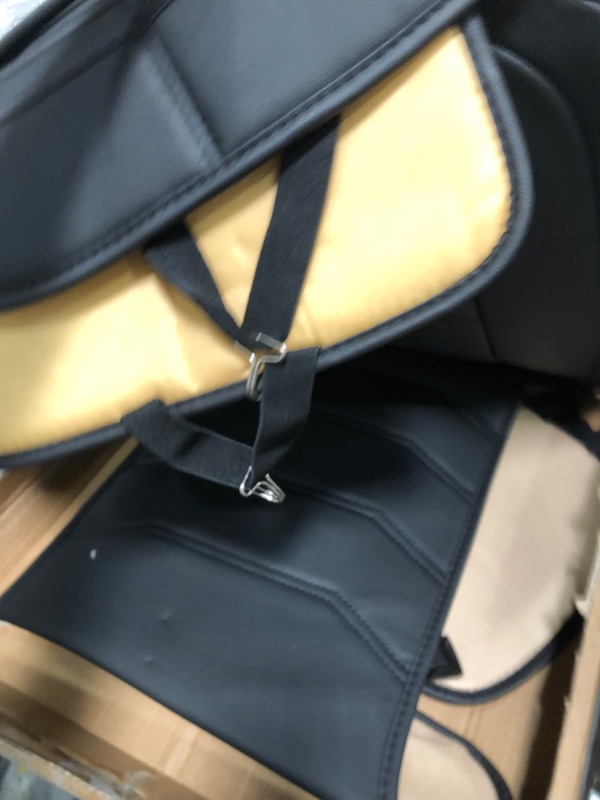 Photo 1 of Motor Trend LuxeFit Black Faux Leather Car Seat Covers for Front SEATS 2 Piece Set – Premium Padded Seat Protectors Front Seat Cushions for Auto MTSC9210