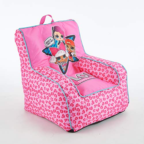 Photo 1 of  LOL Surprise Kids Nylon Bean Bag Chair with Piping & Top Carry Handle