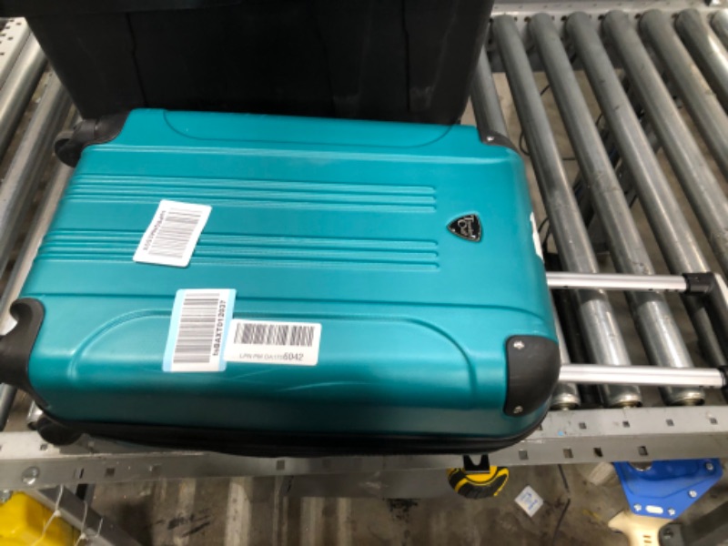 Photo 3 of Travelers Club Chicago Hardside Expandable Spinner Luggage, Teal, Carry-On 20-Inch
