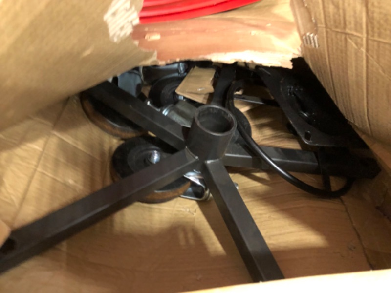 Photo 1 of VEVOR Rolling Garage Stool, 300LBS Capacity, 21"-26" Adjustable Height Range, Mechanic Seat with Swivel Casters and Tool Tray, for Workshop, Auto Repair Shop, Red
