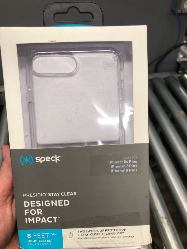 Photo 2 of Speck Products Presidio Stay Clear iPhone 8 Plus/iPhone 7 Plus/iPhone 6S Plus Case, Clear/Clear, iPhone 8+/7+/6S+/6+ (119400-5085)