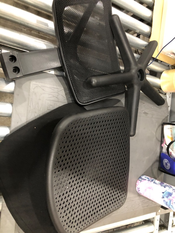 Photo 2 of *PARTS ONLY* 
Desk Chair, Armless Office Mesh Computer Desk Chair Swivel Small Desk Chair Adjustable Black Task Chair No Armrest
