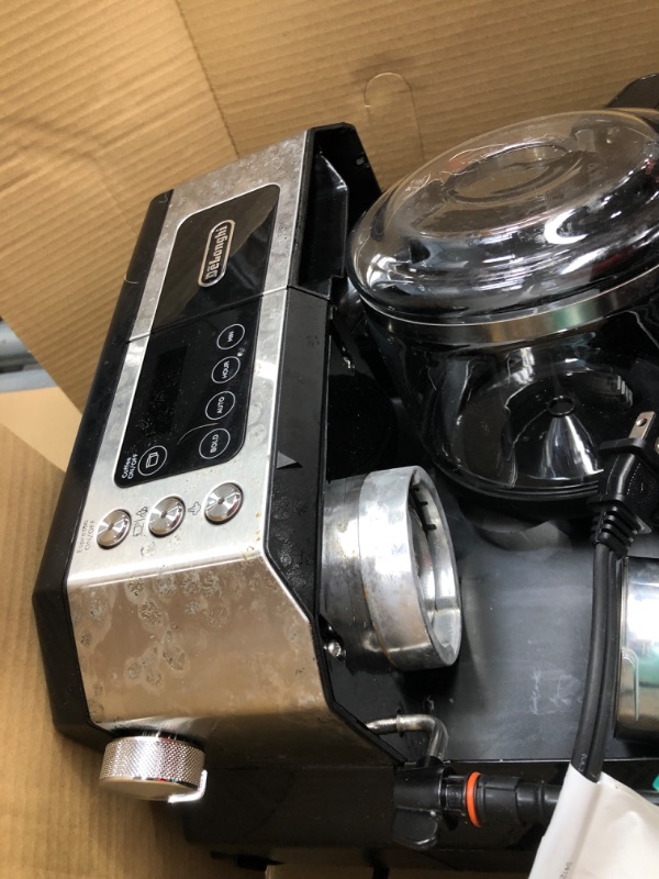 Photo 1 of De'Longhi All-in-One Combination Coffee Maker & Espresso Machine + Advanced Adjustable Milk Frother for Cappuccino & Latte + Glass Coffee Pot 10-Cup, COM532M
