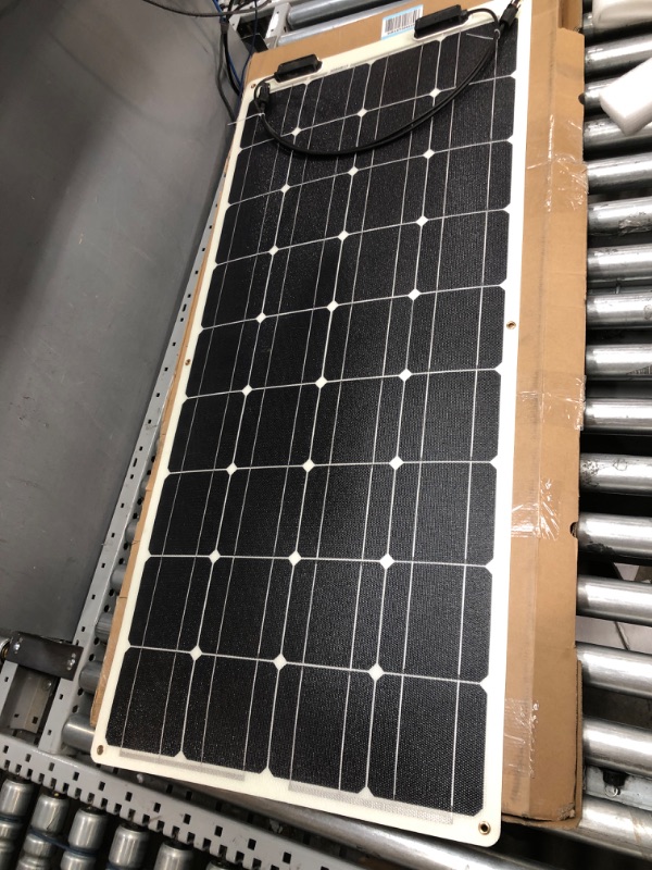 Photo 2 of 100-Watt 12-Volt Flexible Monocrystalline Solar Panel Bendable Off-Grid Charger for Marine RV Cabin Van Uneven Surfaces