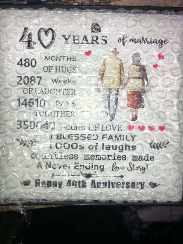 Photo 1 of 40 years of marriage anniversary gift   