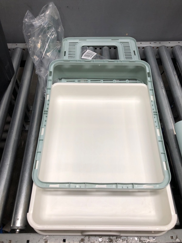 Photo 1 of Panghuhu88 Foldable Cat Litter Box with Lid, Large Enclosed Cat Potty (No Cat Litter Scoop) 20" L x 16" W x 15" H
