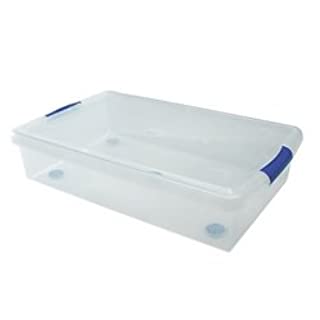 Photo 1 of Iris Underbed Plastic Storage Container - Single - SS-UB (Clear) (18"H x 28.5"W x 6.3"D) (B001AJJBGO)