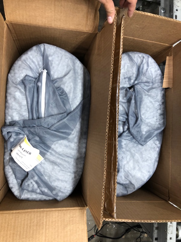 Photo 1 of 2 Pack Inner Liners for Bean Bag Chair Easy Cleaning Cover Seat Lazy Sofa Bean Bag Replacement Cover with Zipper-No Filler (27.5"x31.5"(70x80cm))
