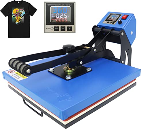 Photo 1 of RoyalPress 15" x 15" Color LED Industrial-Quality Digital Sublimation Heat Transfer Machine T-Shirt Heat Press Machine, 15" x 15", Black
