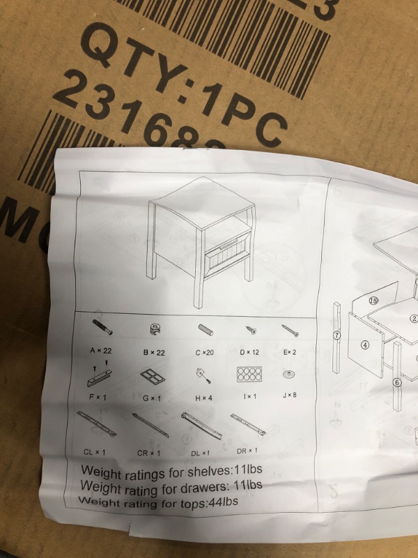 Photo 5 of  One Drawer Square Wooden Table Unbranded 