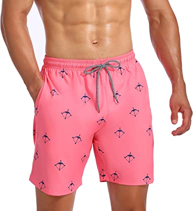 Photo 1 of Biwisy Mens Swim Trunks Quick Dry Beach Shorts Mesh Lining Swimwear Bathing Suits with Pockets - XL
