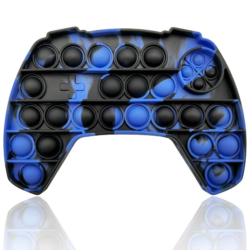 Photo 1 of 2 PACK -- HooYiiok Push Pop Game Controller It Pop Fidget Toy, Anxiety and Stress Relief Video Game Pop for Boys, Gamepad Pop Fidget Popper Suitable for ADHD, Autism Toys for Boys and Girls (Dark Blue Black)