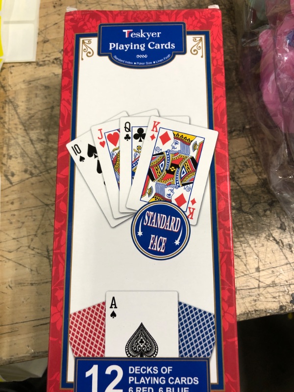 Photo 1 of 12pk teskyer playing cards standard