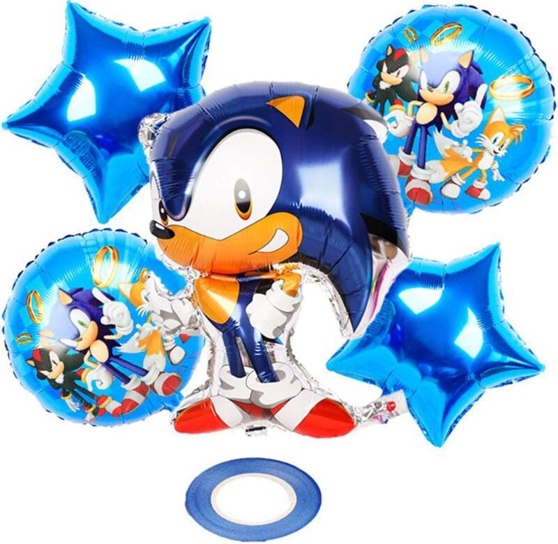 Photo 1 of 2pk-The Hedgehog Themed Birthday Party Decorations – The Hedgehog Helium Balloons, Balloons For The Hedgehog Party Supplies for Kids and Baby Shower