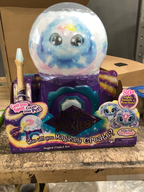 Photo 2 of Magic Mixies Magical Misting Crystal Ball with Interactive 8 inch Blue Plush Toy and 80+ Sounds and Reactions