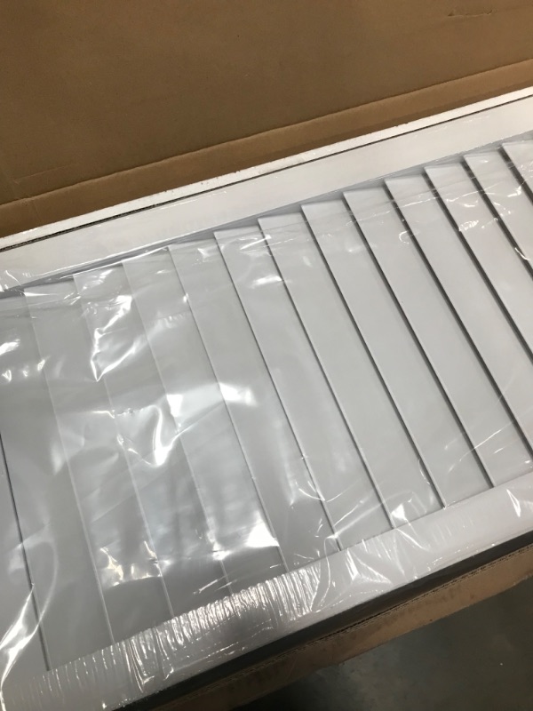 Photo 1 of **OPENED**
Pinecroft Seabrooke 30-in x 80-in White PVC Louvered Bifold Door