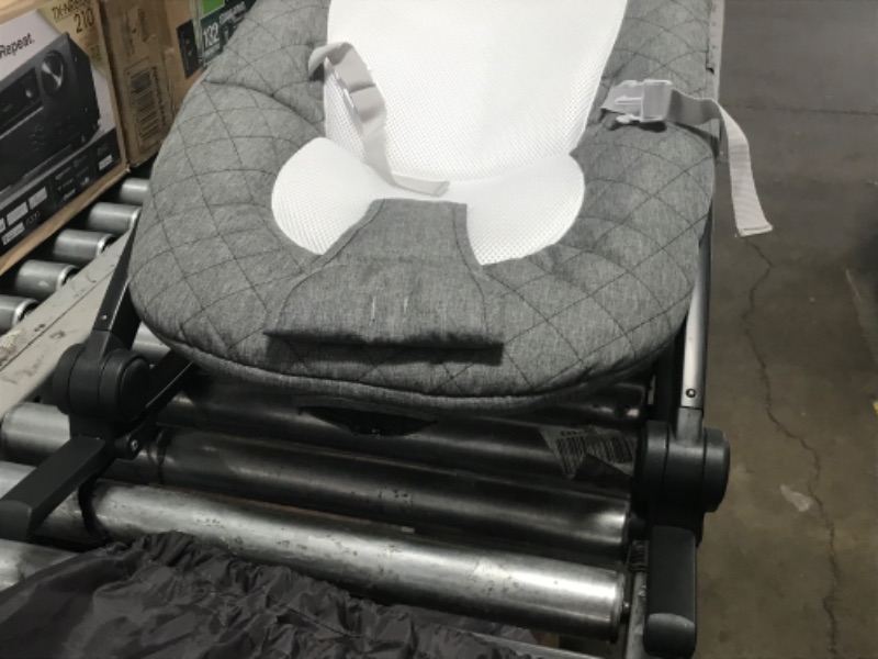 Photo 2 of **USED**
Baby Delight Aura Deluxe | Portable Baby Bouncer for Infants | Baby Rocker | Quilted Charcoal Tweed
