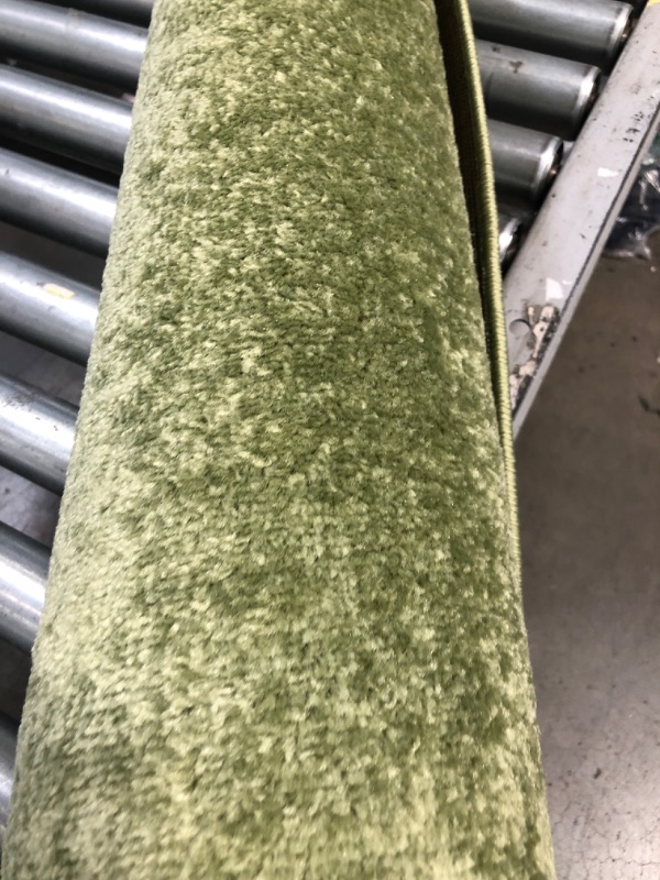 Photo 3 of 8'x10' Rectangle Indoor and Outdoor Loomed Solid Area Rug Green - Nourison