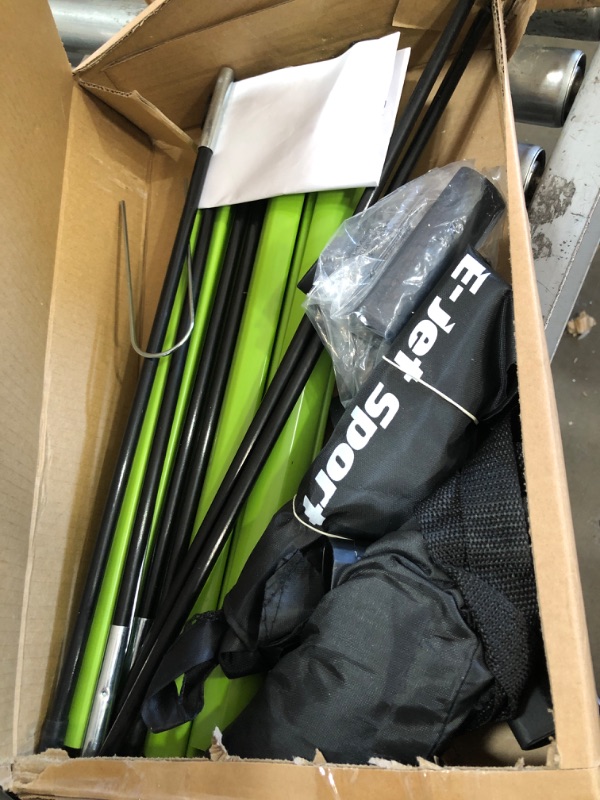 Photo 1 of E-Jet Badminton Net, Portable & Instant Setup (Tool Free Assembly) - Backyard Fun, Beach Park Picnic Outdoor Games, Green, 5.1 x 7.8Ft, (EOB72640)