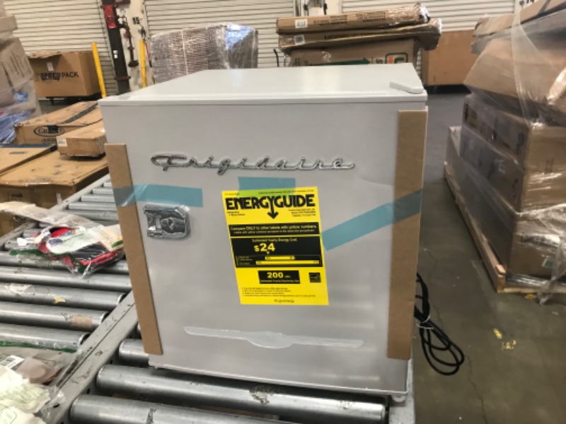 Photo 1 of Frigidaire 1.6 Cu ft Retro Mini Fridge with Side Bottle Opener, Moonbeam
