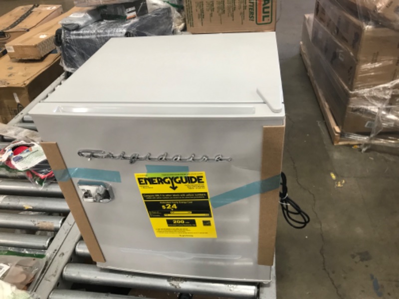 Photo 1 of Frigidaire 1.6 Cu ft Retro Mini Fridge with Side Bottle Opener, Moonbeam