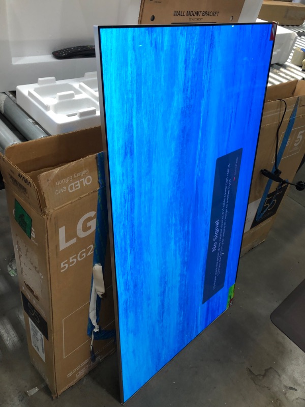 Photo 5 of **DAMAGE SEE NOTES**LG 55-Inch Class OLED evo Gallery Edition G2 Series Alexa Built-in 4K Smart TV, 120Hz Refresh Rate, AI-Powered 4K, Dolby Vision IQ and Dolby Atmos, WiSA Ready, Cloud Gaming (OLED55G2PUA, 2022)
