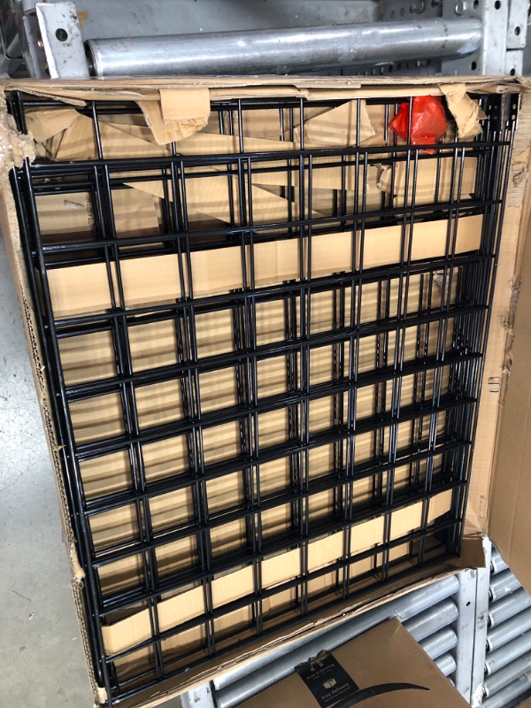 Photo 3 of **MINOR DAMAGE** Econoco Portable 2’ x 5’ Black Grid Panels - Pack of 3 - PGP25B
