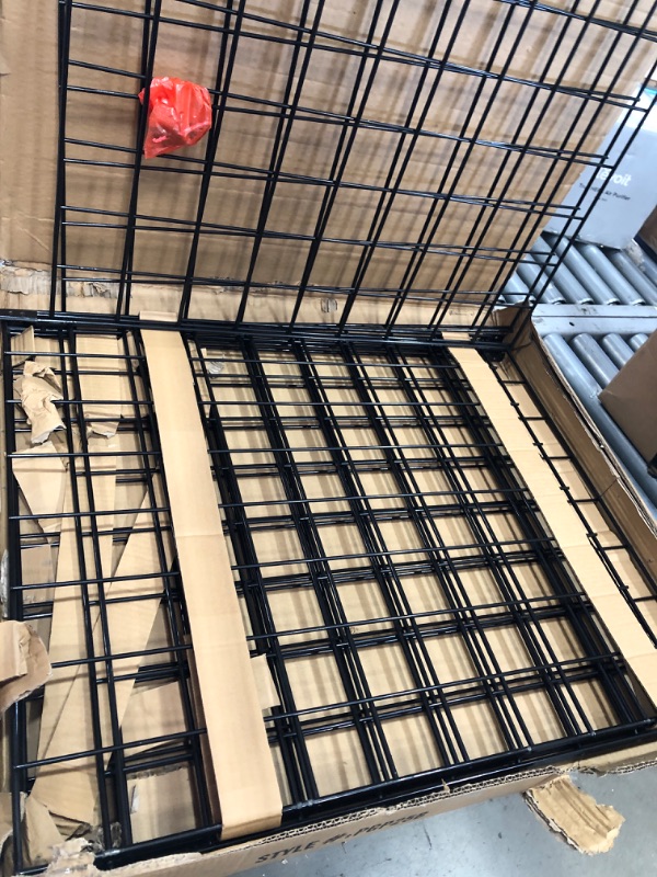 Photo 2 of **MINOR DAMAGE** Econoco Portable 2’ x 5’ Black Grid Panels - Pack of 3 - PGP25B
