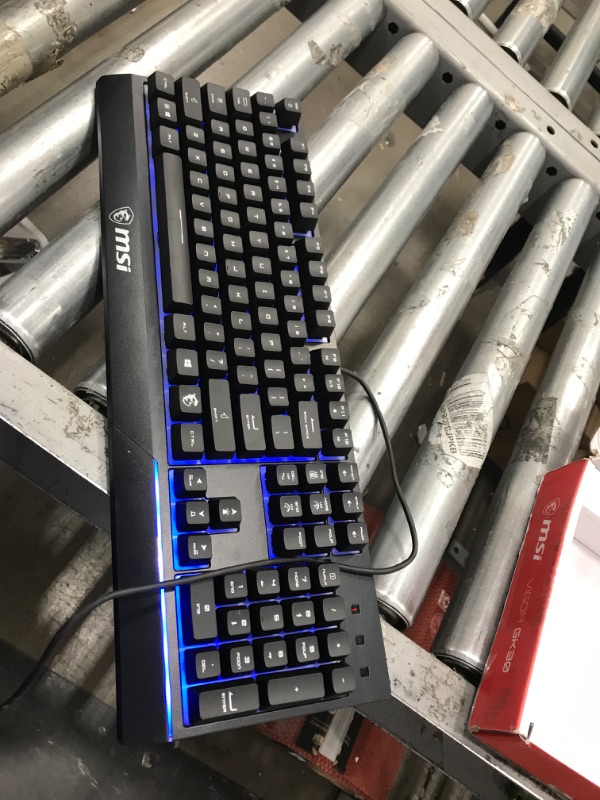 Photo 2 of MSI Vigor GK30 RGB Gaming Keyboard, 6-Zone RGB Lighting, Water Repellent & Splash-Proof, Mechanical-Like Plunger Switches
