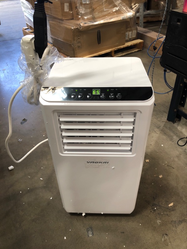 Photo 2 of VAGKRI Portable Air Conditioners 8000 BTU 3-in-1 AC Unit with Fan & Dehumidifier, Cools up to 250 sq. ft. ETL Protection with Side Handles & Casters, LED Display Full-Function, Remote Control, Timer
