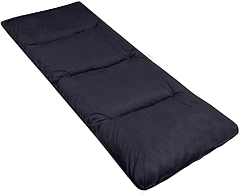 Photo 1 of REDCAMP Cot Pads for Camping, Soft Comfortable Cotton Sleeping Cot Mattress Pad 75"x29", Grey and Navy Blue
