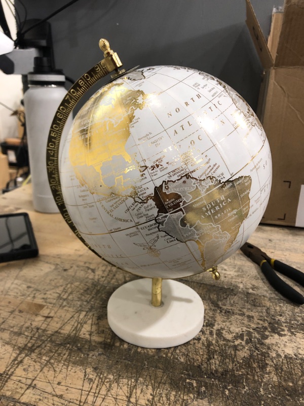 Photo 2 of Abbott Collection 57-LATITUDE-18 Globe on Stand, White/Gold
12" x 8"