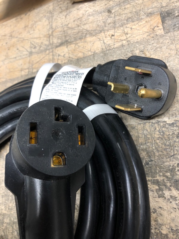 Photo 2 of 10 FT Dryer 4 Prong Extension Cord, 10 Feet N14-30P to N14-30R Extension Cable for Level 2 EV Charging, 30Amp 14-30P Male to 14-30R Female 125V/250V STW 10 Gauge (10FT, 14-30, Black)
