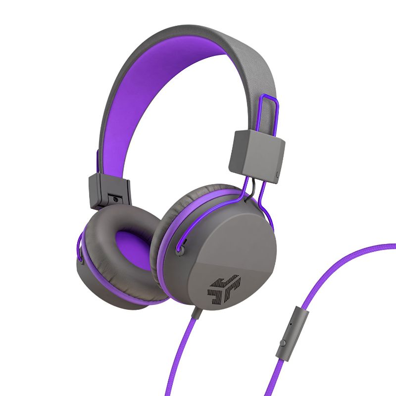 Photo 1 of JLab JBuddies Studio Kids on-Ear Headphones, Graphite/Violet (JKSTUDIO-GRYPRPL-BOX)
