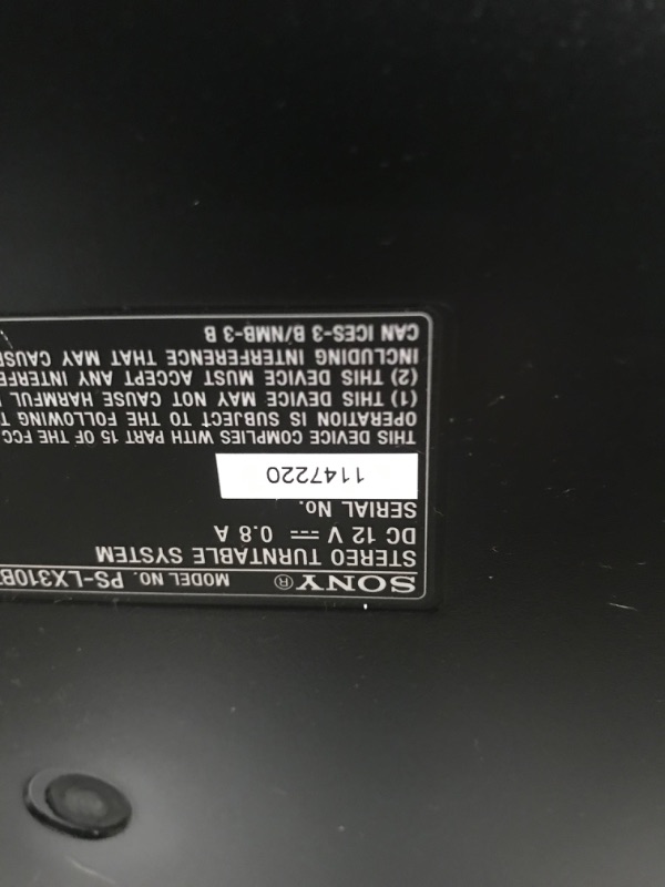 Photo 2 of Sony PS-LX310BT Belt Drive Turntable: Fully Automatic Wireless Vinyl Record Player with Bluetooth and USB Output Black