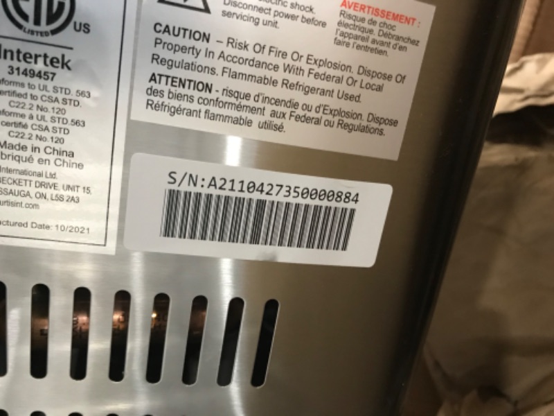 Photo 5 of ******DAMAGED*****   Frigidaire EFIC235-AMZ Countertop Crunchy Chewable Nugget Ice Maker, 44lbs per day, Self Cleaning Function