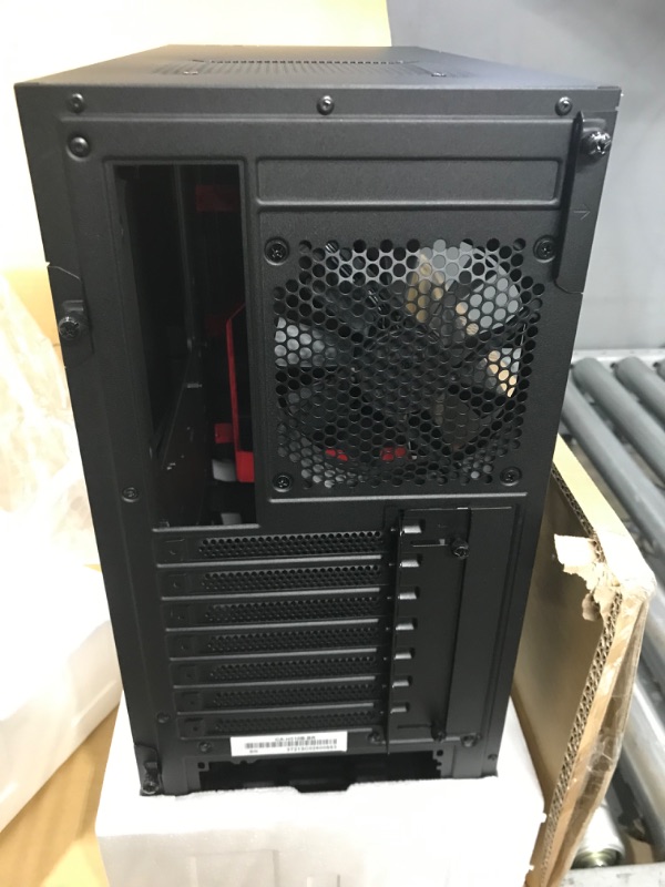 Photo 3 of NZXT H510 - CA-H510B-BR - Compact ATX Mid-Tower PC Gaming Case - Front I/O USB Type-C Port - Tempered Glass Side Panel - Cable Management System - Water-Cooling Ready - Black/Red Black/Red H510 Non i-Series Case