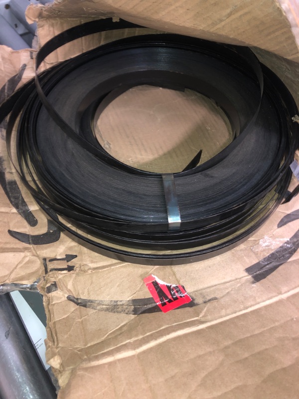 Photo 2 of [ 3 Pack ] Mini Steel Strapping Coil 3/4" x 0.02" x 300' per roll Steel Banding Strapping Band Strap,Packaging Strapping, 900'Total Length, 1700 lbs. Break Strength (3)