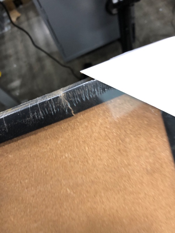 Photo 3 of wood cracked 
U Brands Cork Bulletin Board, 17" x 23", Black Wood Frame (026U00-01) 17'' x 23''