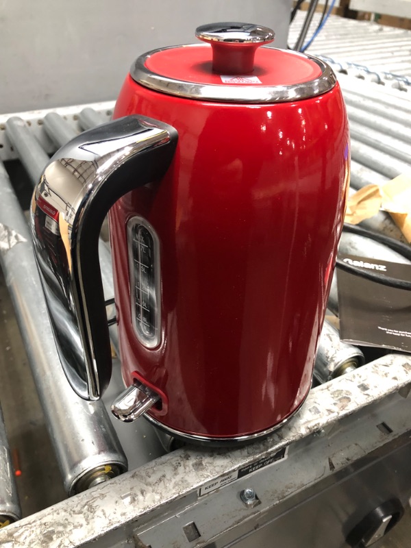 Photo 2 of 8-Cup Retro Red Corded Electric Kettle with Auto Shut Off