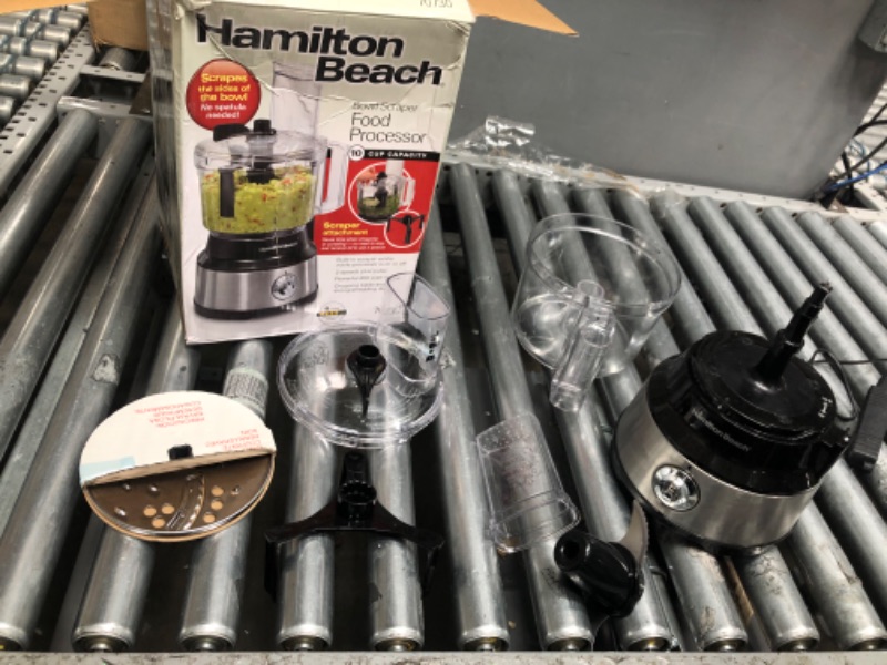 Photo 2 of **Nnon-Functional** Hamilton Beach 70730 Bowl Scraper 10 Cup Food Processor - Black/Silver