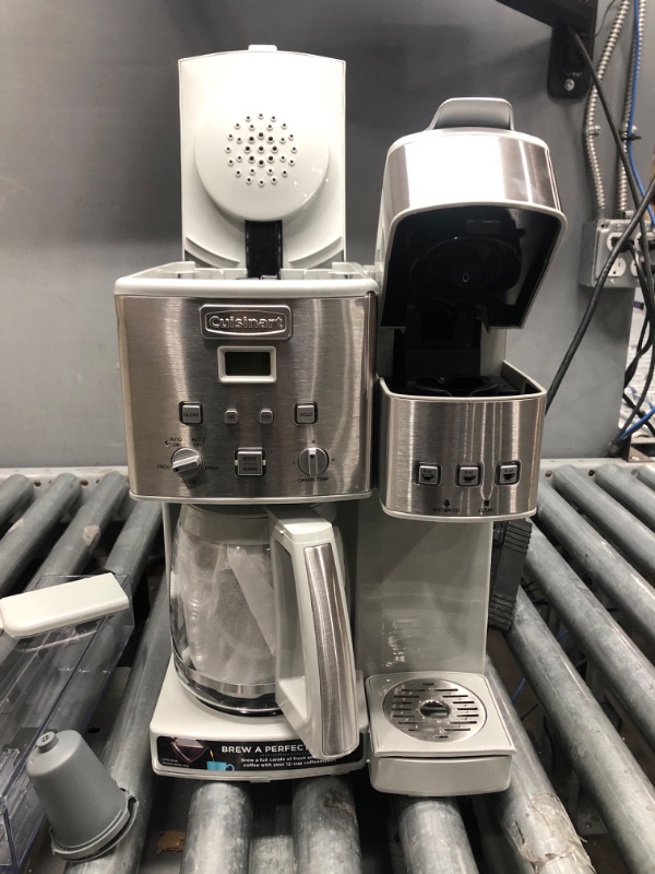 Photo 3 of **NON FUNCTIONAL**  Cuisinart SS-15CGRP1 Coffee Center 12-Cup Coffeemaker and Single-Serve Brewer, Light Grey