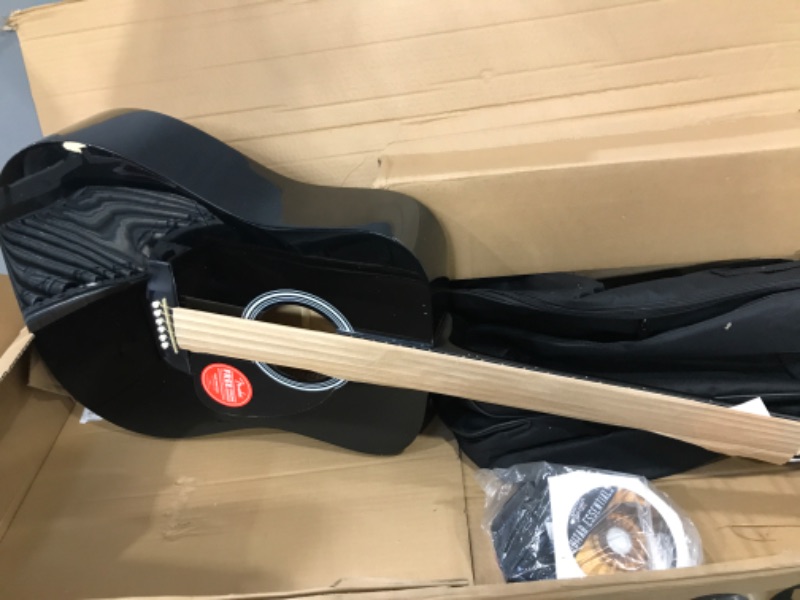 Photo 2 of *** NEW ***
Fender Squier Dreadnought Acoustic Guitar - Black Learn-to-Play Bundle with Gig Bag, Tuner, Strap, Strings, String Winder, Picks, Fender Play Online Lessons, and Austin Bazaar Instructional DVD SA-150 Black